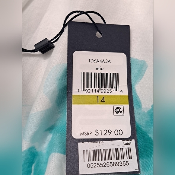 NWT Tommy Hilfiger Water Color Floral Dress Size 14 - Picture 14 of 14